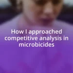 How I approached competitive analysis in microbicides