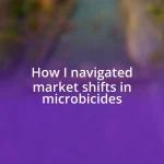 How I navigated market shifts in microbicides