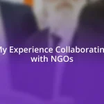 My Experience Collaborating with NGOs